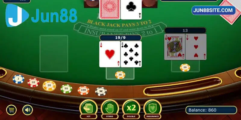 Cách phân định thắng thua trong Blackjack Jun88